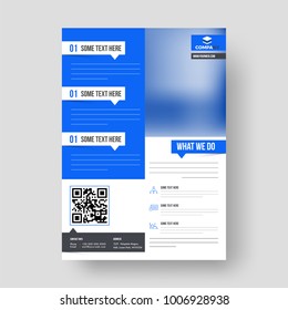Design annual report, cover, vector template brochures, flyers, presentations, leaflet, magazine a4 size. 