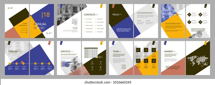 Design annual report, cover, vector template brochures, flyers, presentations, leaflet, magazine a4 size. Colorful Minimalistic abstract templates - stock vector