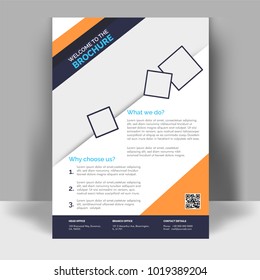 Design annual report, cover, vector template brochure, flyer, presentation, leaflet, magazine a4 size. 