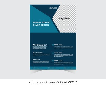 Design Annual Report Cover Vector Template Poster Cover Presentation Portfolio Web Banner Brochures Flyers Presentations Leaflet Magazine a4 size- stock vector