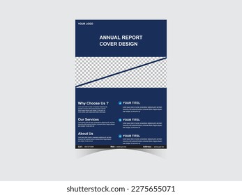 Design Annual Report Cover Vector Template Poster Cover Presentation Portfolio Web Banner Brochures Flyers Presentations Leaflet Magazine a4 size- stock vector
