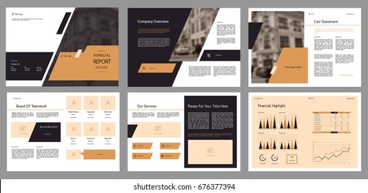 Design annual report, cover, vector template brochures, flyers, presentations, leaflet, magazine a4 size. Monochrome abstract  templates - stock vector