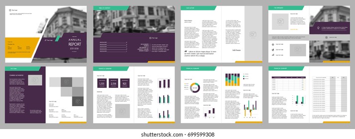 Design annual report, cover, vector template brochures, flyers, presentations, leaflet, magazine a4 size. Minimalistic abstract templates - stock vector