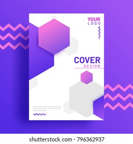 Design annual report, cover, vector template brochures, flyers, presentations, leaflet, magazine a4 size. 