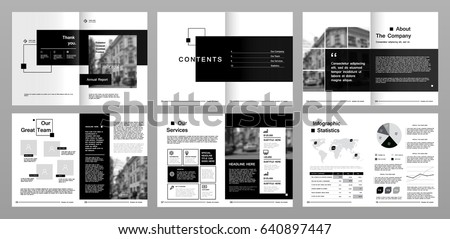 Design annual report, cover, vector template brochures, flyers, presentations, leaflet, magazine a4 size. Minimalistic abstract blue templates - stock vector