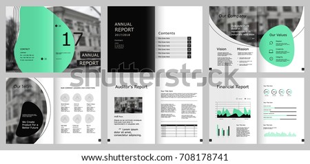 design annual report cover vector template stock vector royalty