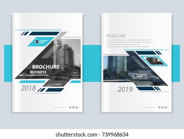 
Design, Annual Review, Cover,2018-2019 Year.Font Text.Set. Brochures Overlooking The City. Information Frame.Flyers, Presentations, Leaflets, Magazine Format A4.White, Blue, Abstract Background