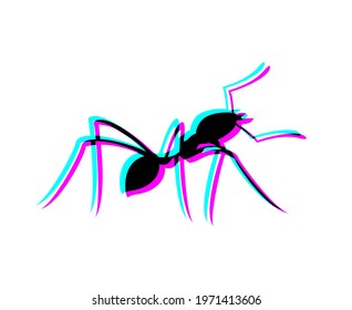 Design of ant visual effect illustration