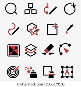 Design App Icon Set Outline Modern