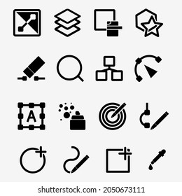 Diseñar conjunto de iconos de aplicación Contorno moderno