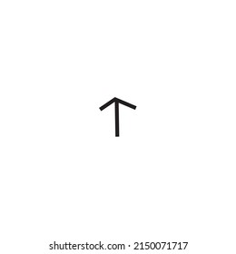 Flecha arriba del icono de la aplicación de diseño