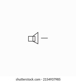 Design-App-Symbol Vectorlautsprecher weniger