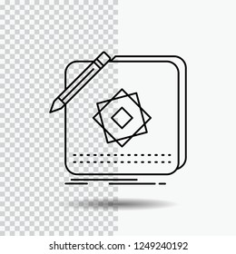 Design, App, Logo, Application, Design Line Icon on Transparent Background. Black Icon Vector Illustration