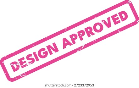 Vector de sello de goma aprobado por diseño – Pink Grunge Creative Label