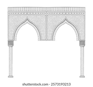 Design of arabian arc illustration