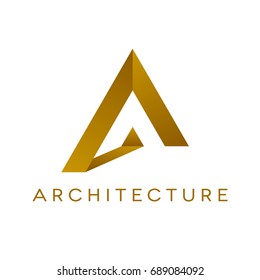 Design of architecture logo on white background. Isolated vector illustration.