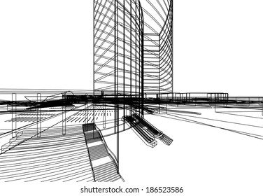 design architecture vector abstract background