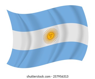 design Argentina flag waving vector