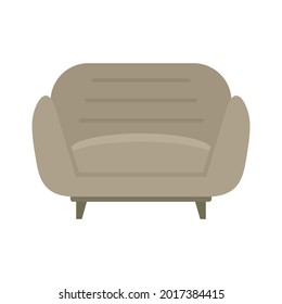 Design armchair icon. Flat illustration of design armchair vector icon isolated on white background