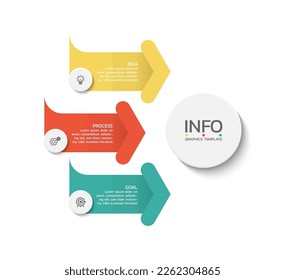 Design arrow business infographic for background template