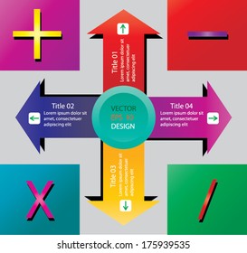 Design of arrow type for banners template graphic or website