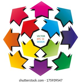 Design of arrow type for banners template graphic or website
