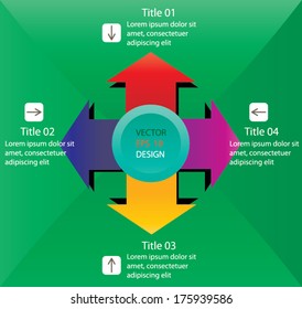 Design of arrow type for banners template graphic or website