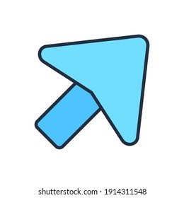 The design of the arrow user interface flat outline color icon pack vector illustration, this vector is suitable for icons, logos, illustrations, stickers, books, covers, etc.