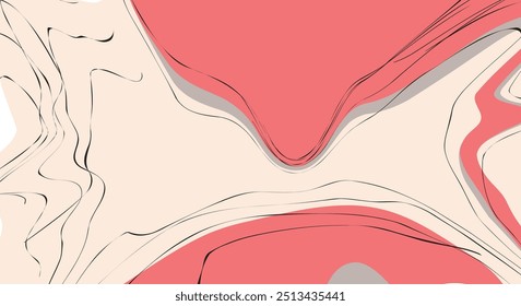 Design art background  with minimalist line drawing  background, simple and elegant 