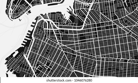 design art black white map city