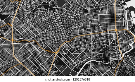 design art black white map city buenos aires