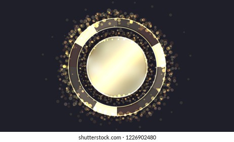 design art circle bokeh frame