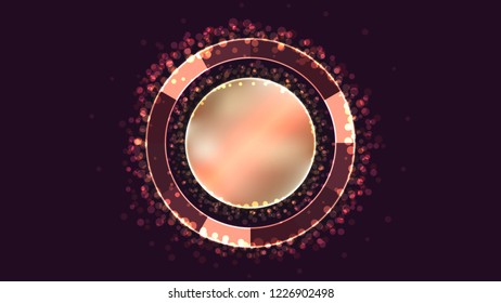 design art circle bokeh frame