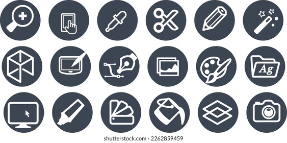 Design, Art and Craft icons vector design