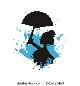 Design of art dancer illustration