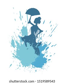 Design of art dancer illustration