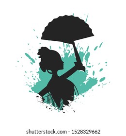 Design of art dancer illustration