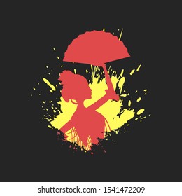 Design of art dancer illustration