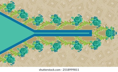 Design Art Digital Textile Design For Shirts And Dupatta Colorful Flowers