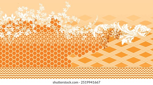 Design Art Digital Textile Design For Shirts And Dupatta Colorful Flowers