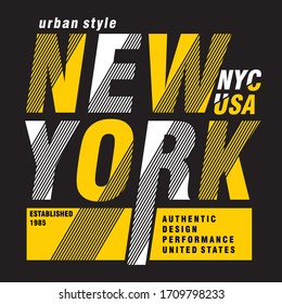 DESIGN ART GRAPHIC VECTOR TEE  NEW YORK
