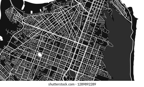 design art modern black white map city Alecrim