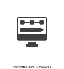 Design art screen vector icon. filled flat sign for mobile concept and web design. simple solid icon. Symbol, logo illustration. Pixel perfect vector graphics