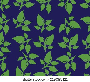 design art seamless pattern collection of leaves and stems