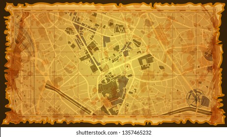 design art vintage map city