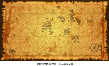 design art vintage map city brazill