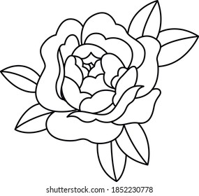 design art work tattoo flower rose