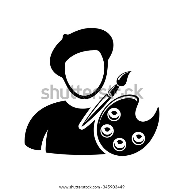 Design Artist Icon Stock Vector (Royalty Free) 345903449