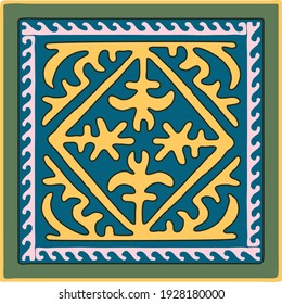 Gestalten Sie asiatische Muster. Kazakh nationale schöne Ornamente auf einem Hintergrund. EPS