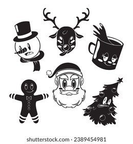 Design asset Christmas silhouette vector 